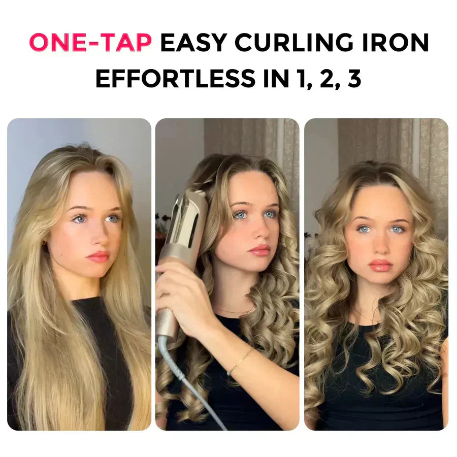 Automatic Hair Curler - 4 Temperature Settings, Tangle-Free Technology & Long-Lasting Curls for Salon-Worthy Styling