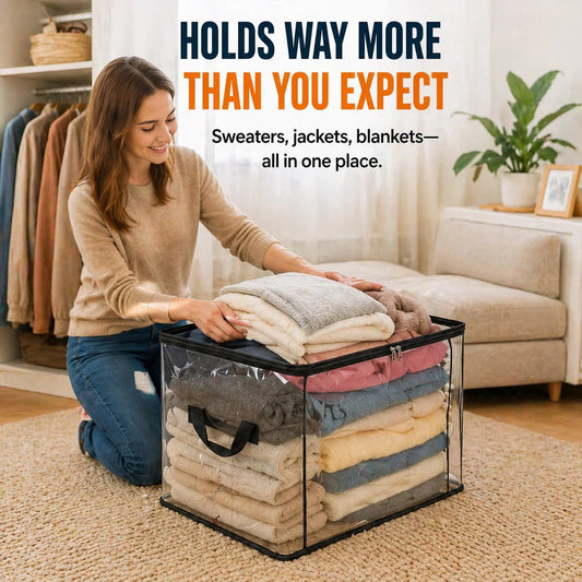 ❤️ Buy 2 Get 1 Free❤️📦Large Heavy-Duty Thick Plastic Clear Storage