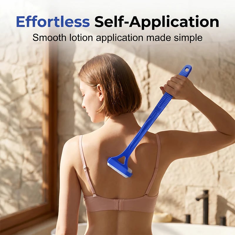 🥳2026 HOT SALE🥳💞50K+ SOLD!🧴✨Long Reach Back Applicator Roller – Smooth glide, curved ergonomic handle. Apply lotion & sunscreen to every spot – no twisting, no stretching! 🌀💪