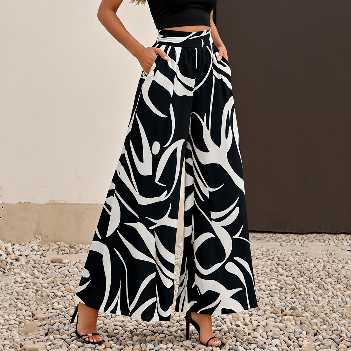 45% Off Women's High-Waisted Wide-Leg Pants