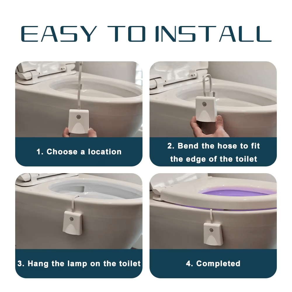 🔥Hot Sale🔥Waterproof LED Rechargeable Toilet Smart Night Light