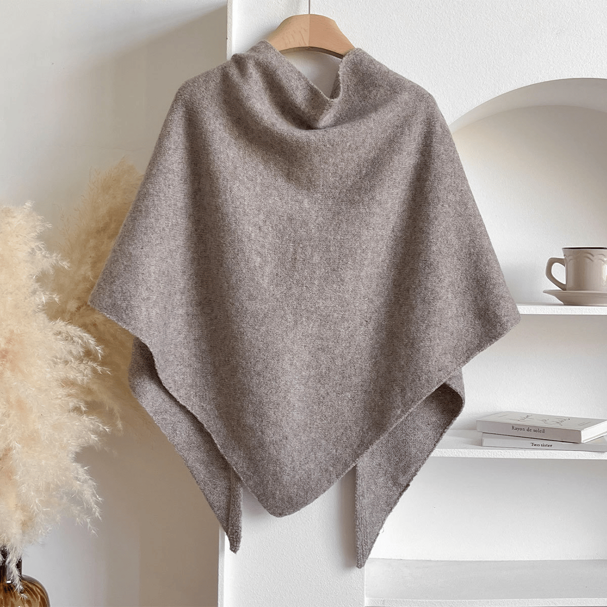 🏆Flash Sale⚡ 50K+ 💕Women's Solid Color Wool Blend Shawl☁️