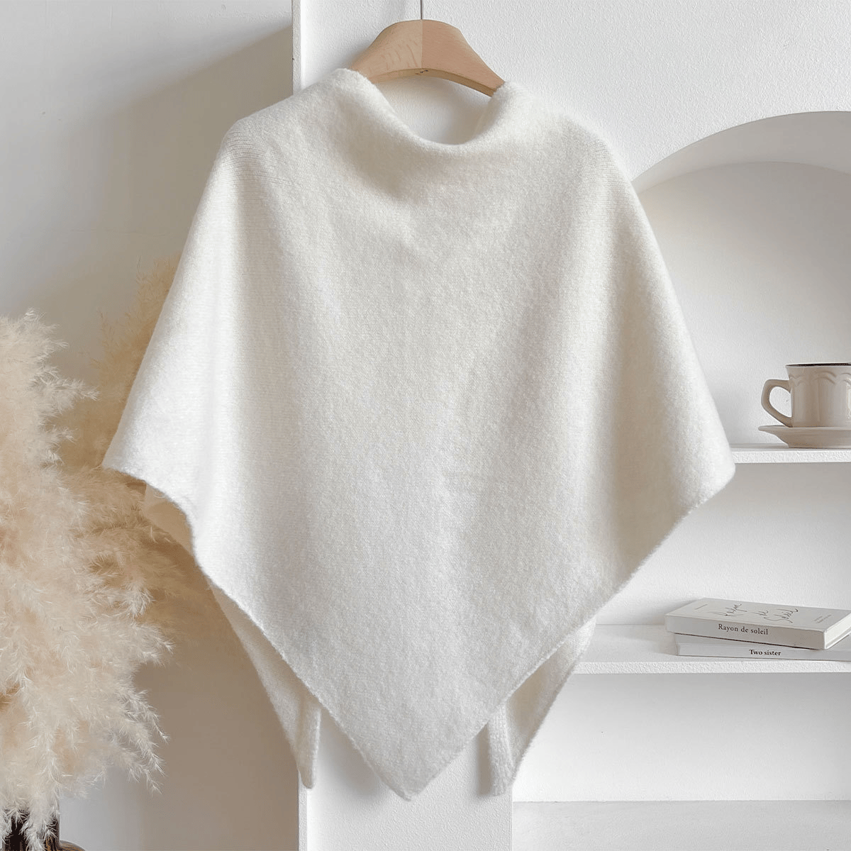🏆Flash Sale⚡ 50K+ 💕Women's Solid Color Wool Blend Shawl☁️