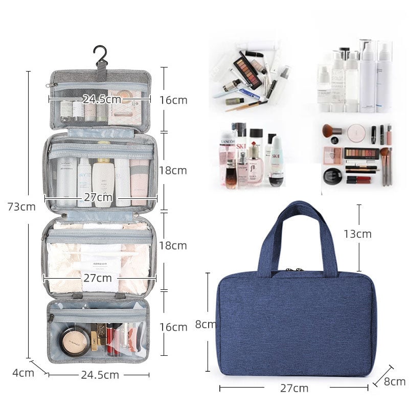 🔥 Toiletry Bag For Women With Hanging Hook