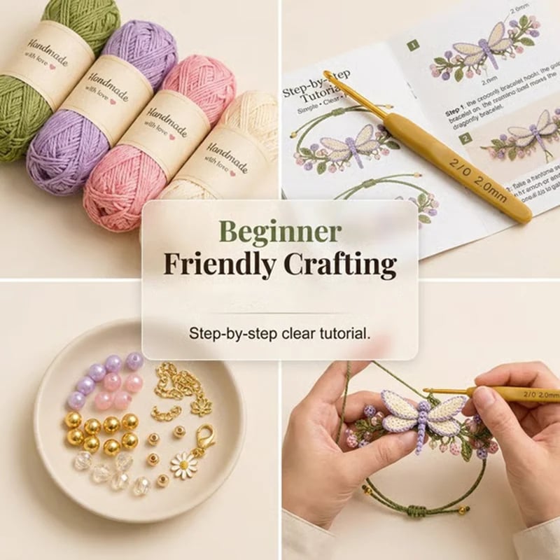 Nature-Inspired DIY Crochet Bracelet Kit