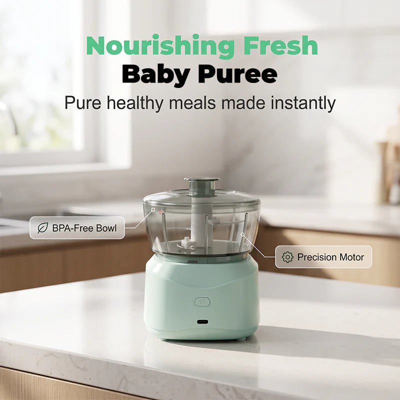 Wireless Mini Food Chopper – One-Touch & Dual S-Blade Design