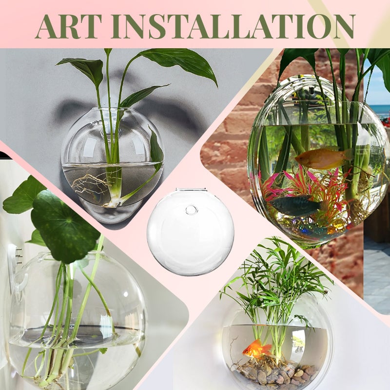 💐Wall-mounted glass vase✨