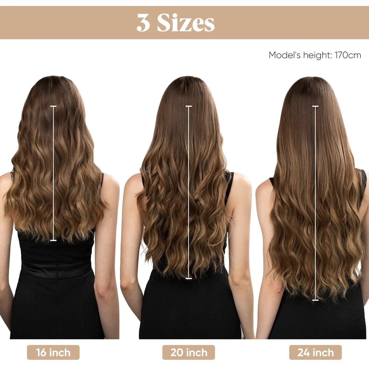 👸One-piece invisible wire hair extensions