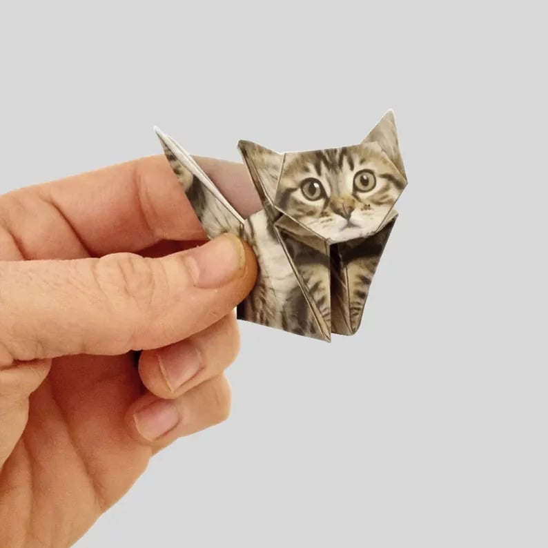 🎄💝DIY Paper Cats Origami Animal Handicraft Gift