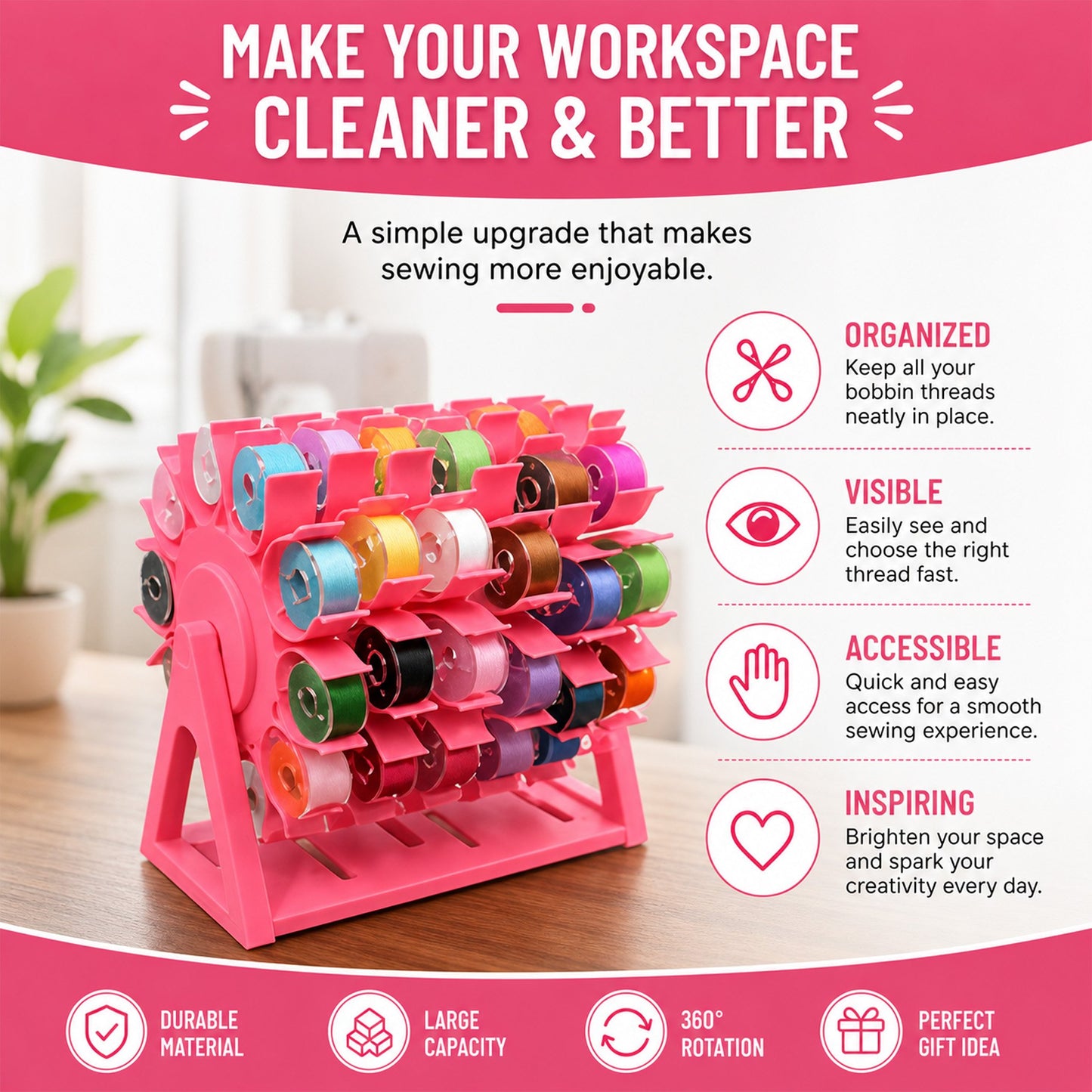🧵Rotating Bobbin Thread Organizer
