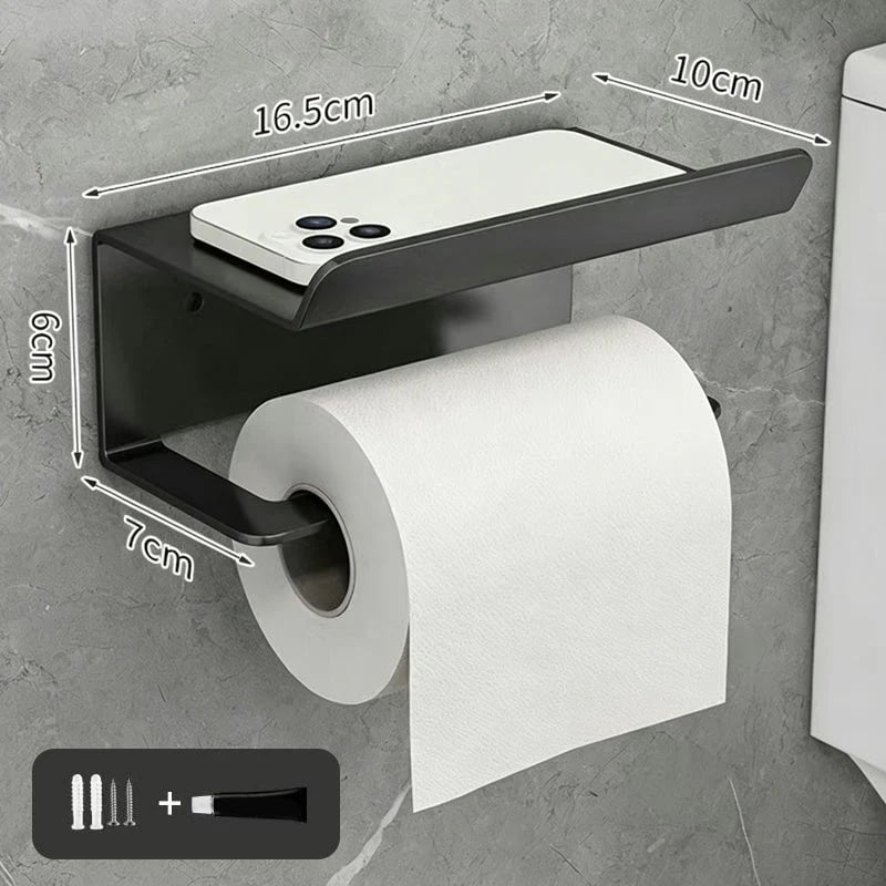 ⌛Limited-Time Offer-No Drill Carbon Steel Toilet Paper Holder