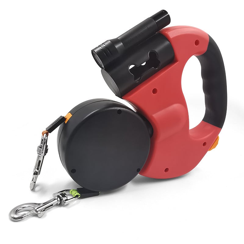 Dual Retractable Dog Leash with 360° Swivel