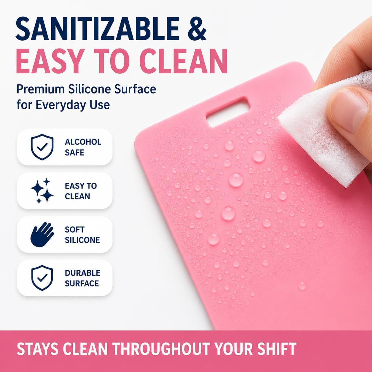 🩺Erasable Badge Note | Dual-Side Writable, Fade-Proof & No Blur (🖊Write. Wipe. Repeat.) 🎁Free Badge Clip Included📋
