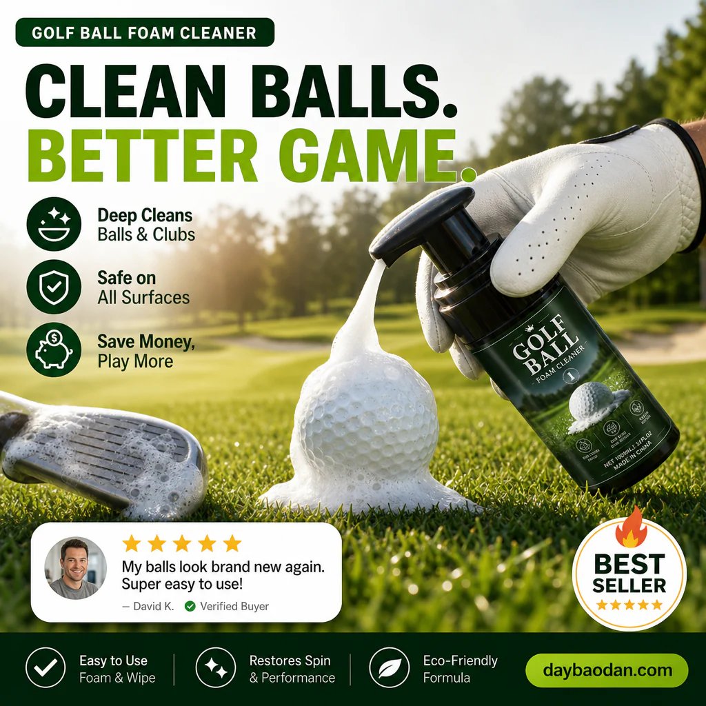 🔥Super sale!Portable Golf Ball Foaming Cleaner