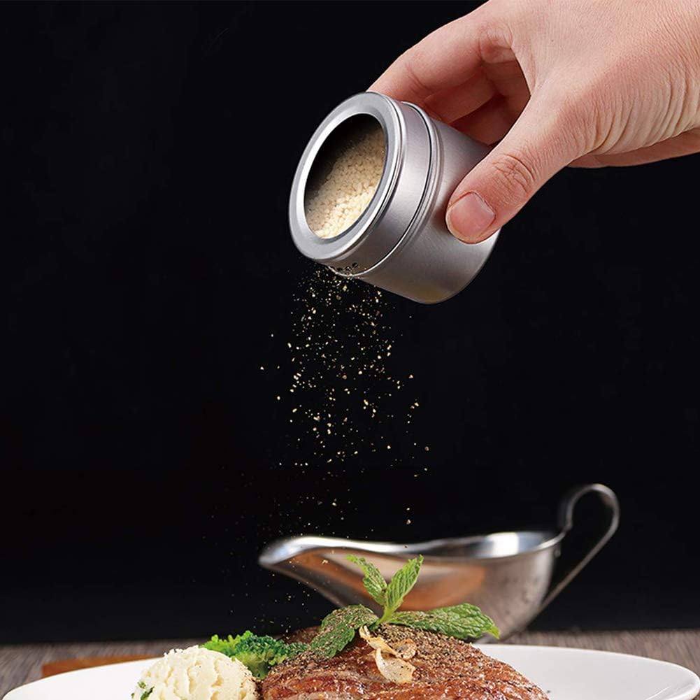 🔥🧂Stainless Steel Magnetic Spice Jars Set