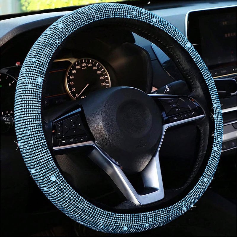 💖Bling Rhinestone Diamond Car Steering Protection