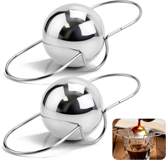 ☕❄️2026 Espresso Cooling Ball • Stainless Steel Frozen Ice Rocks for Coffee