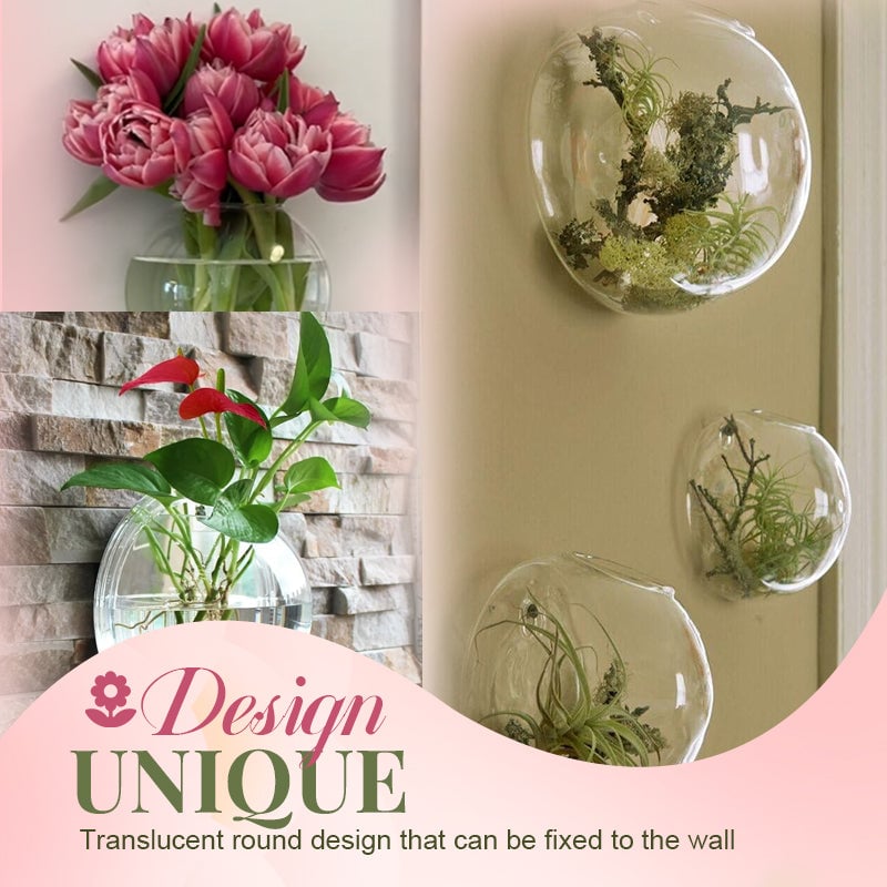 💐Wall-mounted glass vase✨