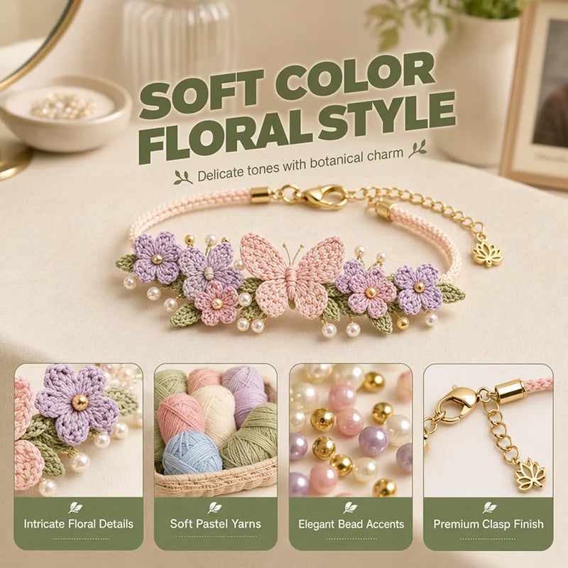 Nature-Inspired DIY Crochet Bracelet Kit
