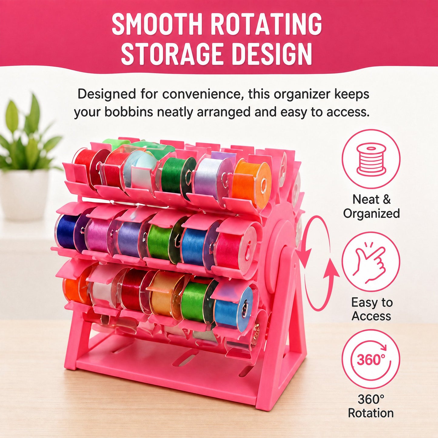 🧵Rotating Bobbin Thread Organizer