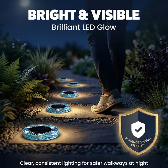 🌅 Spring Best-Seller:4 Pack Solar Outdoor Mosaic Disk Lights✨