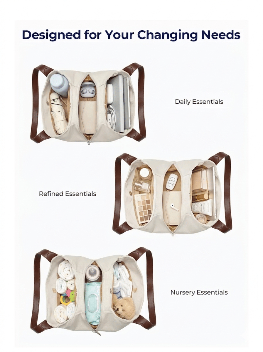 Daily Carry Bag for Women with Three Compartments