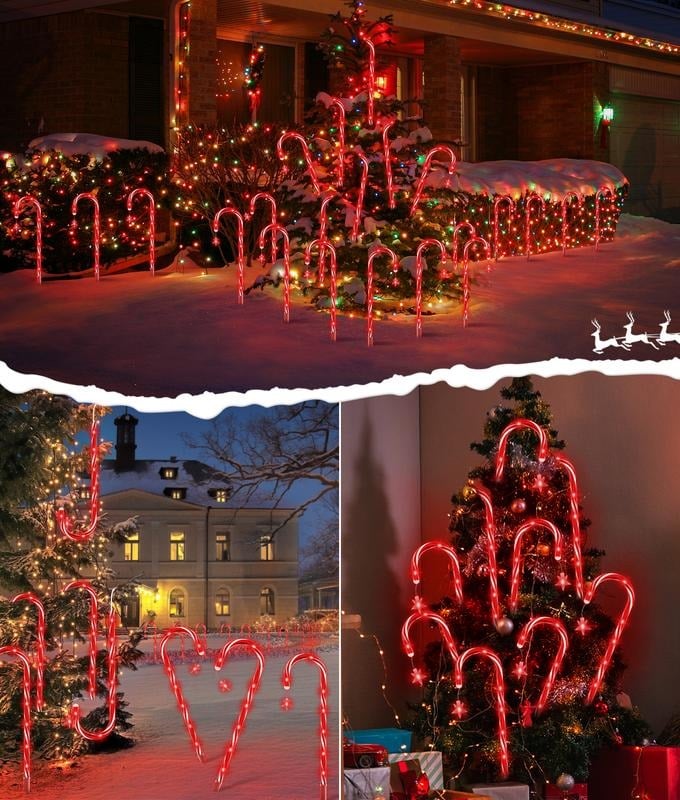 Solar Candy Cane Lights