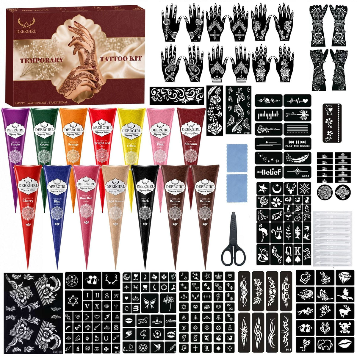 Temporary tattoo hand-painting paste