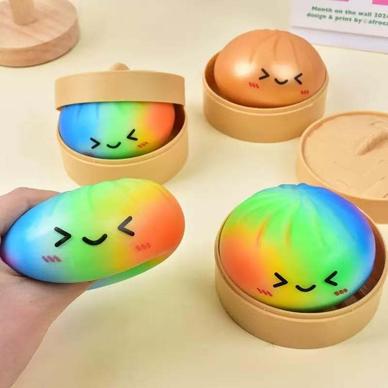 🍔💕Glitter Squishy Bun - Squeeze Away Stress for Instant Calm & Focus