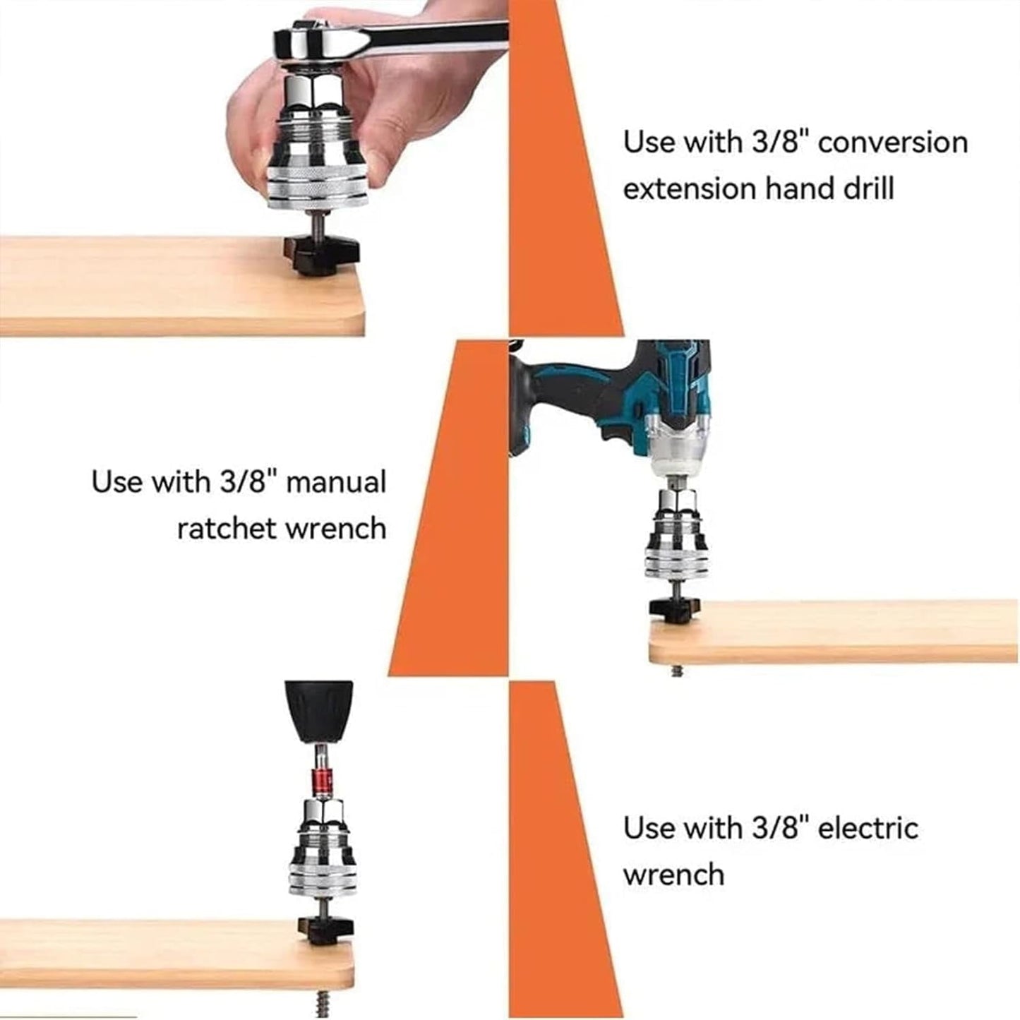 🔧Multi-function Universal Socket Wrench Tool - Universal Maintenance Tool for 3/8" Drive Ratchet Torque Wrench and Power Drill