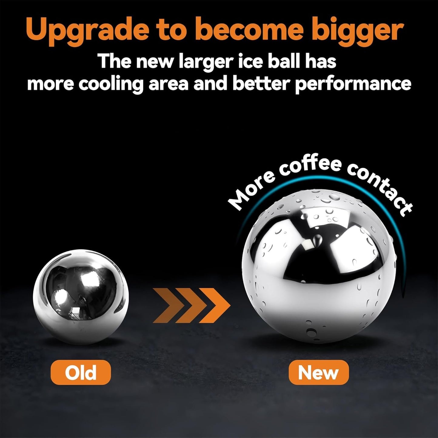 ☕❄️2026 Espresso Cooling Ball • Stainless Steel Frozen Ice Rocks for Coffee