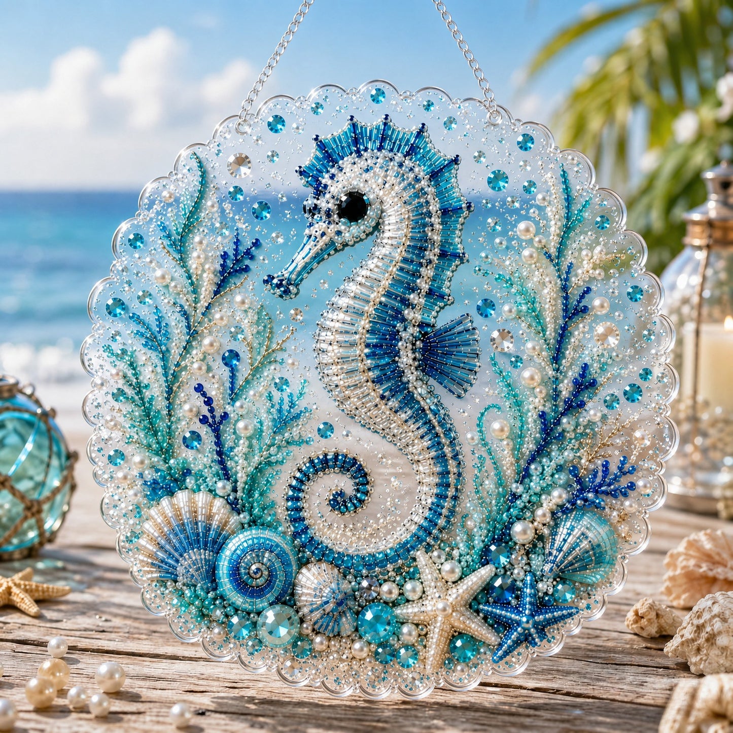 🔥  🌊✨Ocean Pearl Art DIY Hanging Ornament Kit