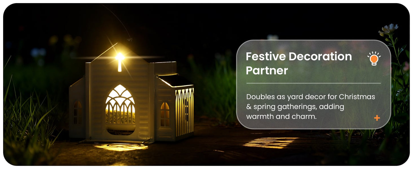 🔥HOT SALE 49% OFF✝️Church-Shaped Metal Solar Bird Feeder🎁Buy 2 Free Shipping