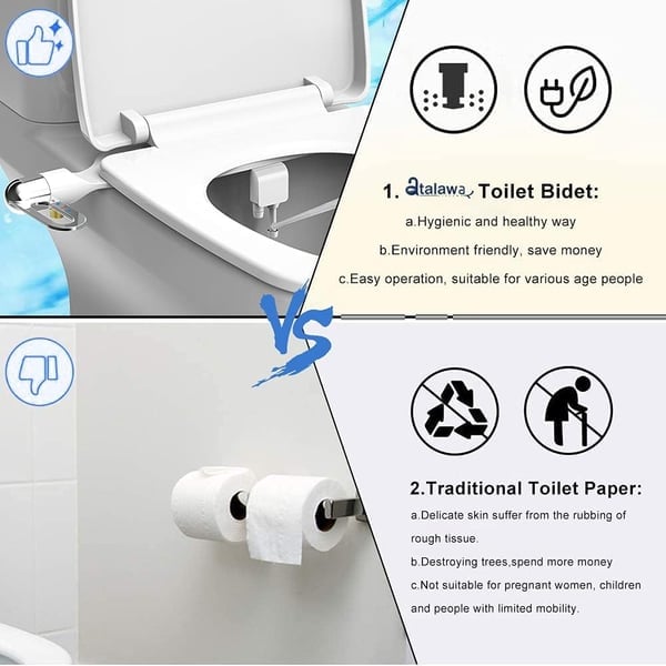 👩‍🦰Toilet Bidet Attachment — (Feminine Wash & Posterior Wash) 💕