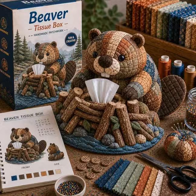 ⚡New Arrival🧵DIY Animal-Themed Patchwork-Style Tissue Box Kit
