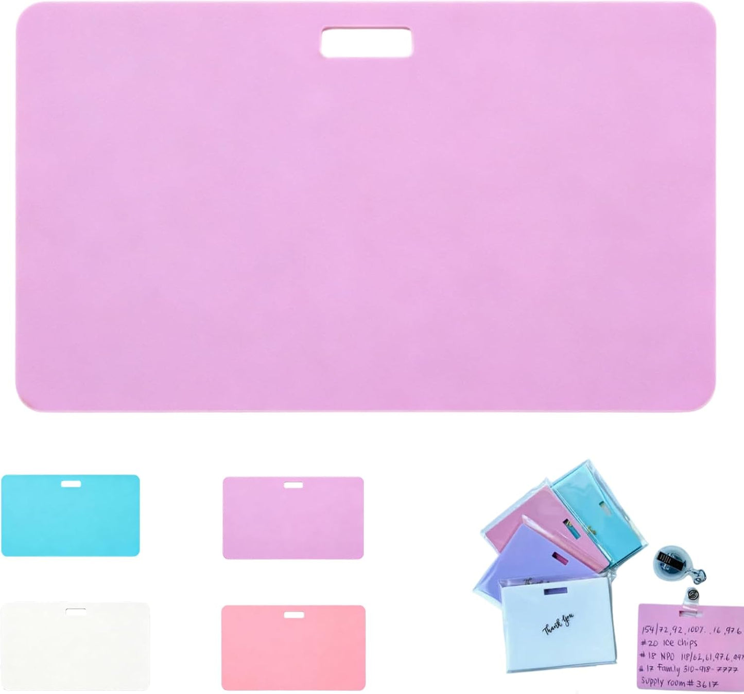 🩺Erasable Badge Note | Dual-Side Writable, Fade-Proof & No Blur (🖊Write. Wipe. Repeat.) 🎁Free Badge Clip Included📋