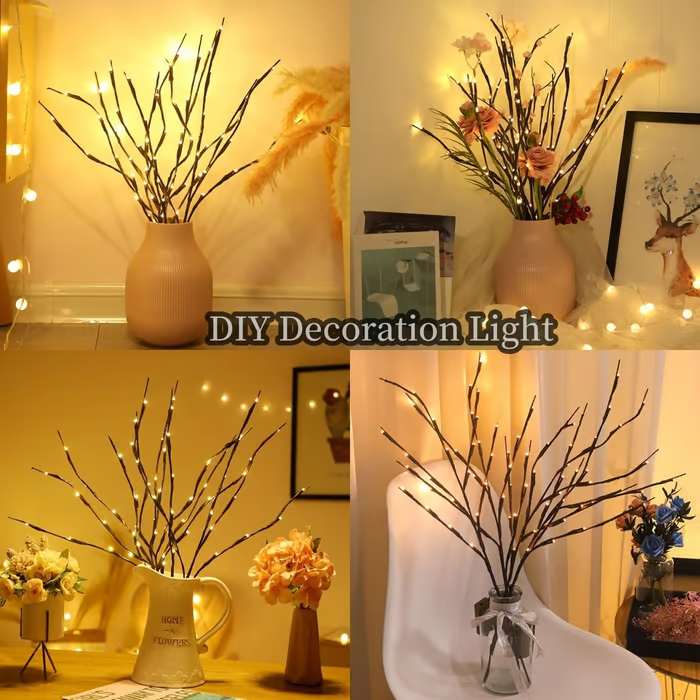 🎄LED Willow Branch Lights Battery-Powered Twig Light