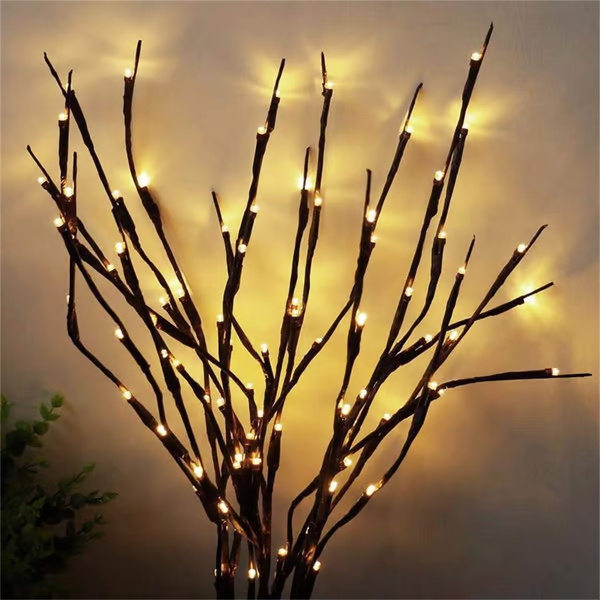 🎄LED Willow Branch Lights Battery-Powered Twig Light