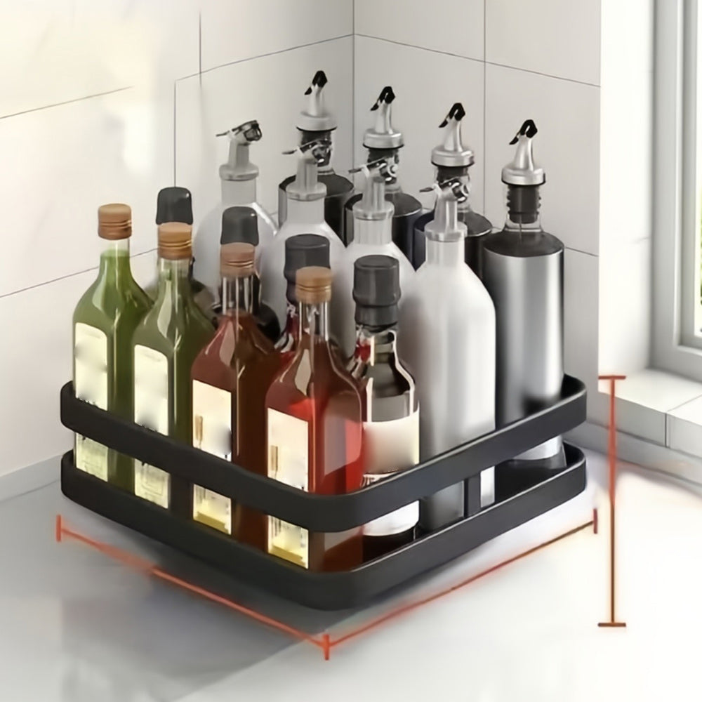 The 360° rotating storage rack can be used in any scene