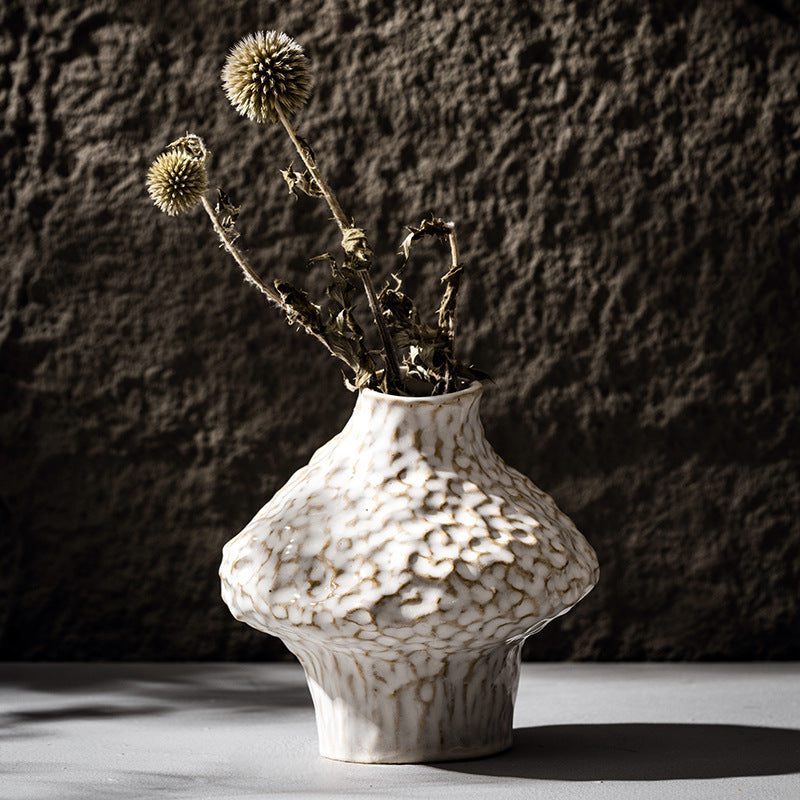Beige Shaped Ceramic Vase