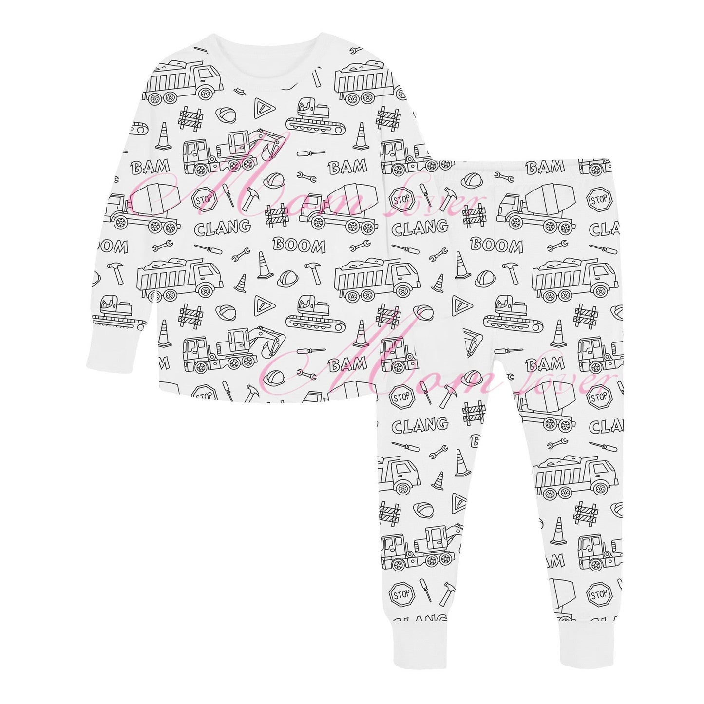 🛏️✨ DIY Cartoon Colorable Pajamas for Kids - Washable Fabric with 10 Non-Toxic Markers for Creative Fun 🎨👧