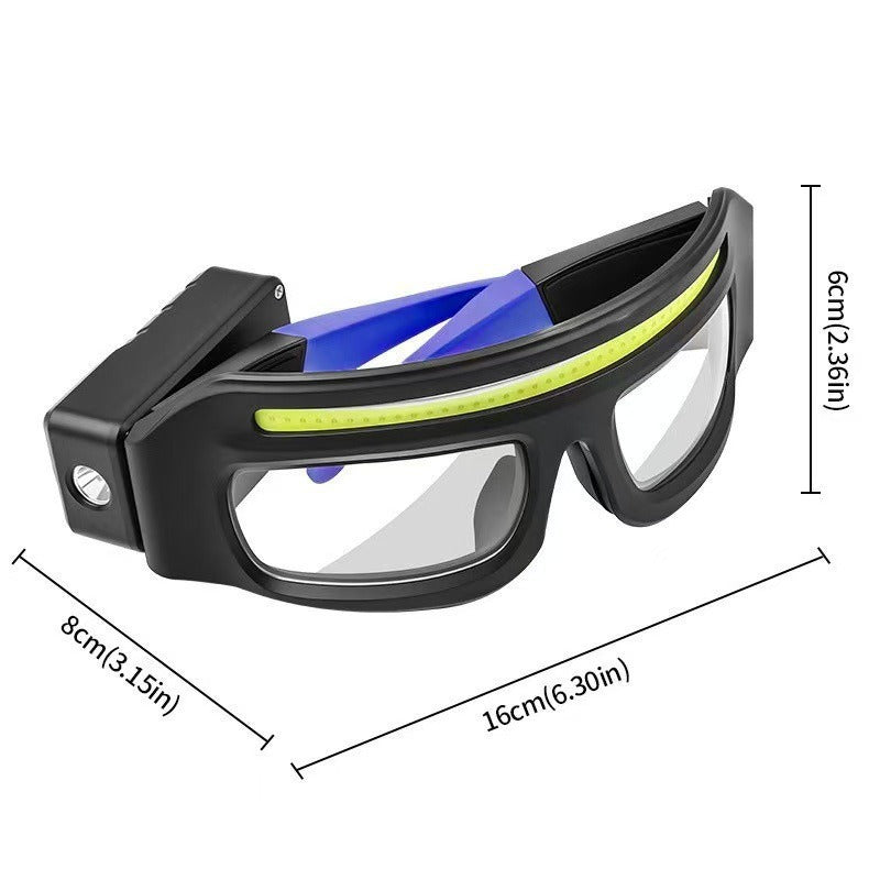 👓 LED Work Light Glasses: Hands-Free, Motion Sensor, 5 Brightness Modes, USB Rechargeable