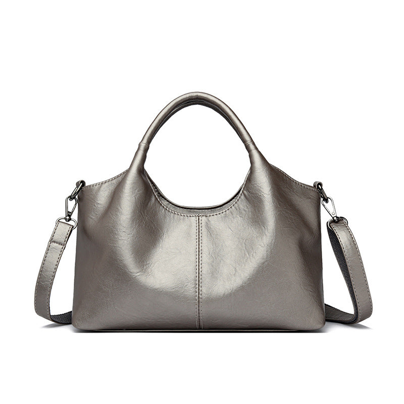 Sculpted Soft Leather Tote Bag