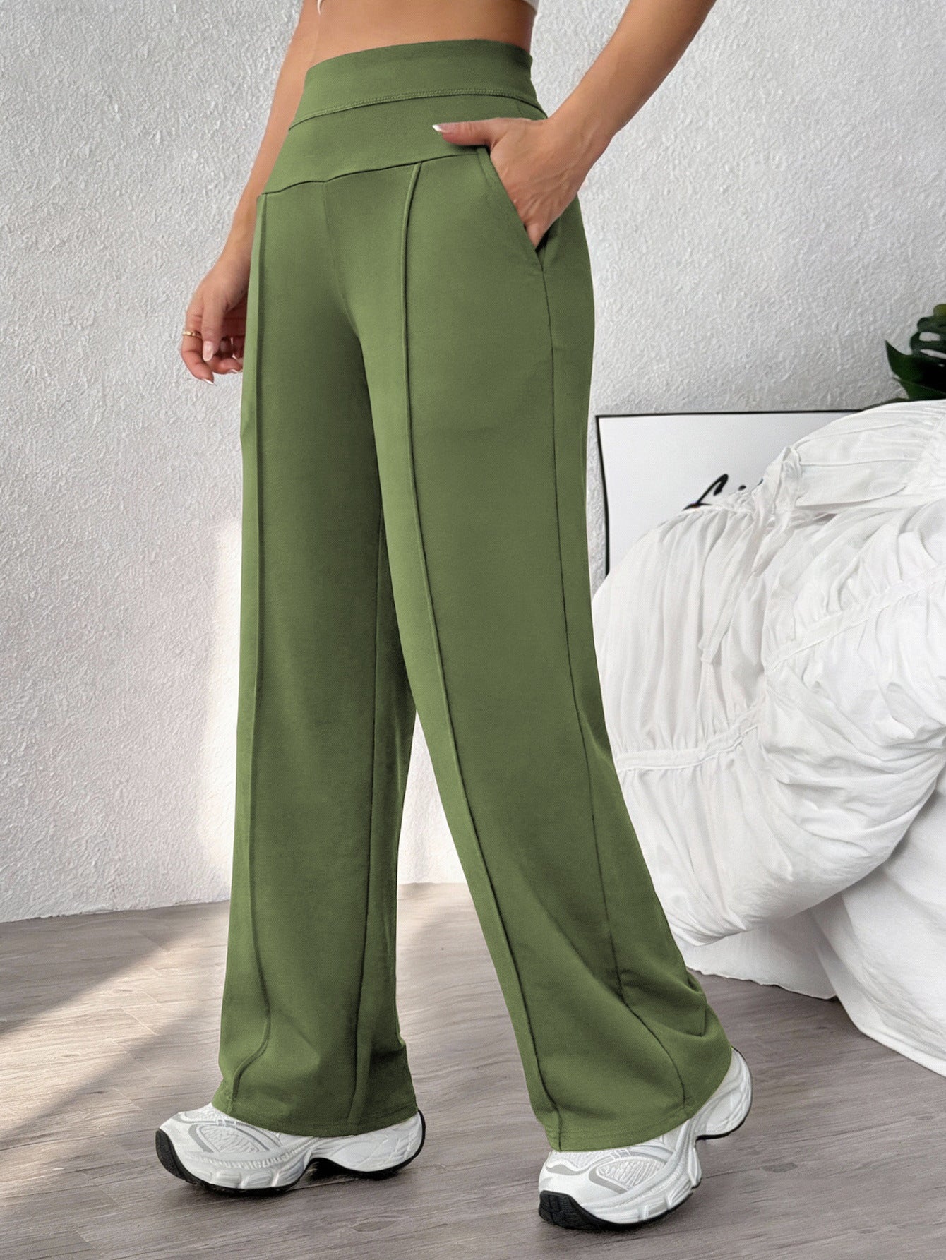 💕Women's Plain Loose Straight Leg Pants