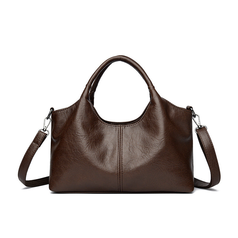 Sculpted Soft Leather Tote Bag