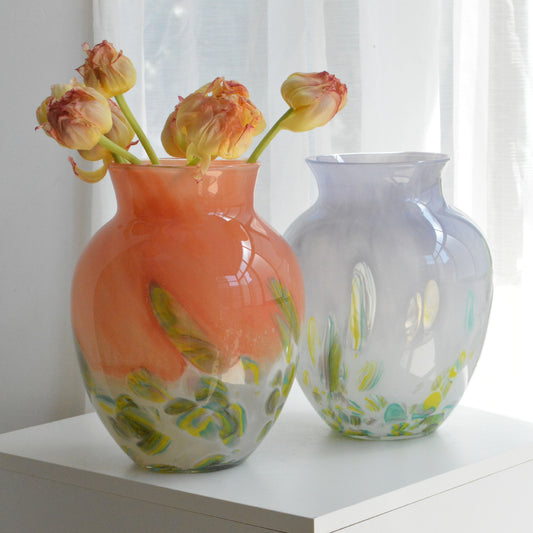 Sunset Glow Color Series Handmade Glass Vase