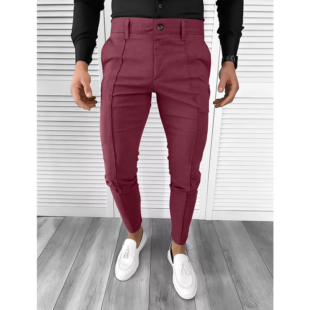 Men’s Casual Solid Color Dress Pants