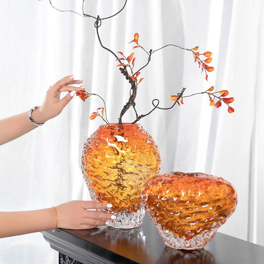 Modern minimalist glass flower vase