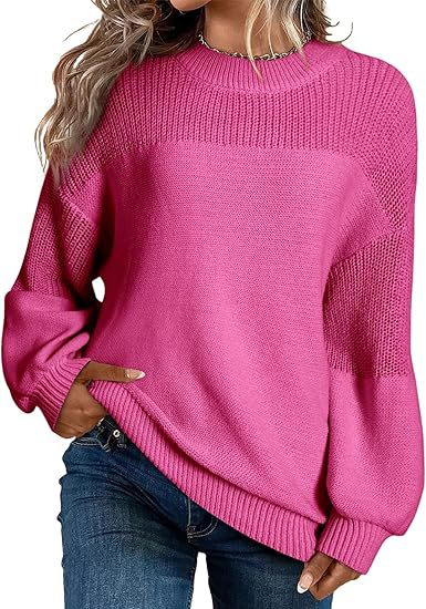 🎁🧥 Women's Loose Fit Long Sleeve Knit Sweater