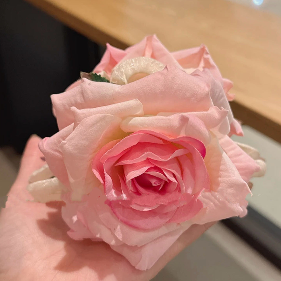 Fabric Rose Claw Clip (2-pack)